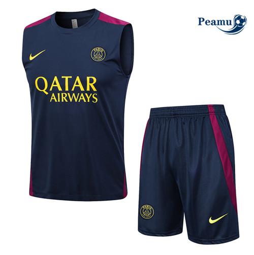 Procurar Camisola Kit Equipamento Training PSG Colete + Shorts Azul 2023-2024