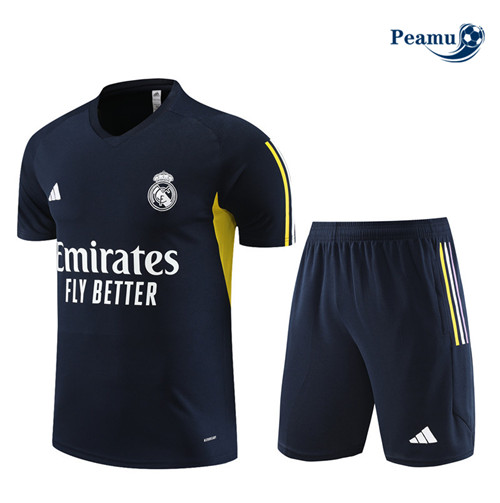 Projeto Camisola Kit Equipamento Training Real Madrid Criancas + Shorts Azul marinho 2023-2024