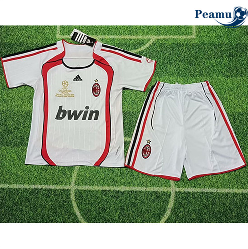 Camisola Futebol Retrô AC Milan Crianças Alternativa Equipamento 2006-07