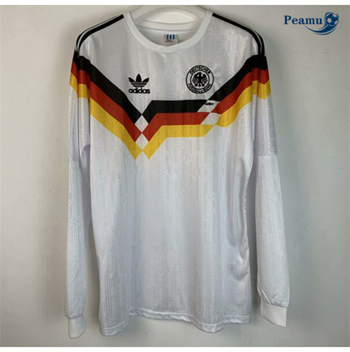 Camisola Futebol Retrô Alemanha Principal Equipamento Manga comprida 1990