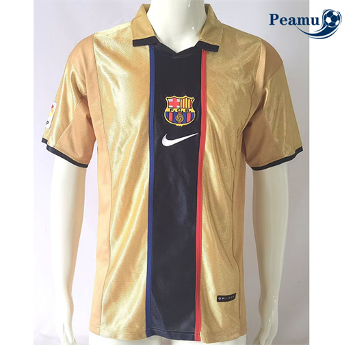 Camisola Futebol Retrô Barcelona Alternativa Equipamento 01-02