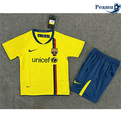 Camisola Futebol Retrô Barcelona Crianças Alternativa Equipamento 2008-09