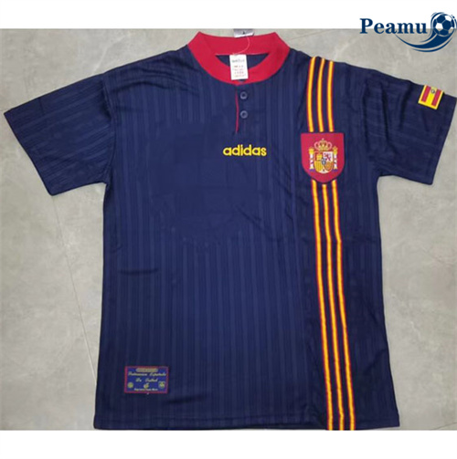 Camisola Futebol Retrô Espanha Equipamento Azul