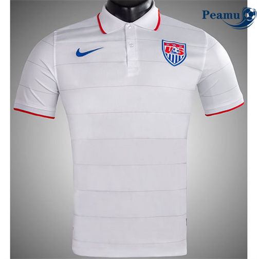 Camisola Futebol Retrô Estados Unidos Principal Equipamento 2014