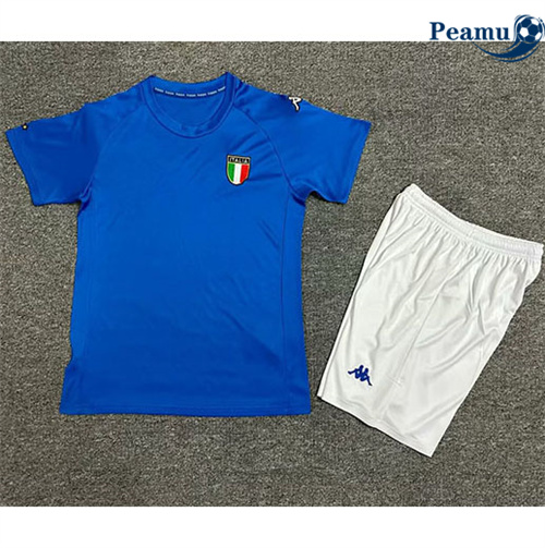 Camisola Futebol Retrô Italia Crianças Principal Equipamento 2000