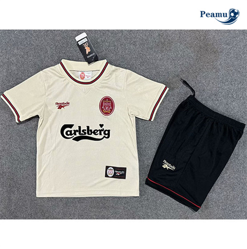 Camisola Futebol Retrô Liverpool Crianças Alternativa Equipamento 1996-97