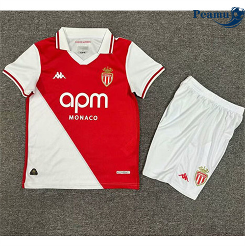 Camisola Futebol AS Monaco Crianças Principal Equipamento 2024-2025