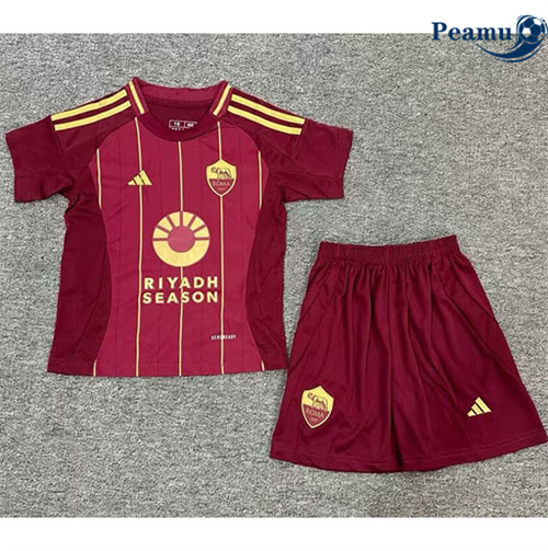 Camisola Futebol AS Roma Crianças Principal Equipamento 2024-2025