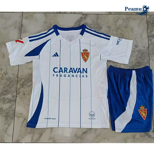 Camisola Futebol Real Zaragoza Crianças Principal Equipamento 2024-2025