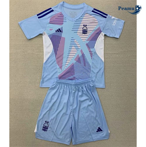 Camisola Futebol Nottingham Forest Crianças Goleiro Equipamento Azul 2024-2025