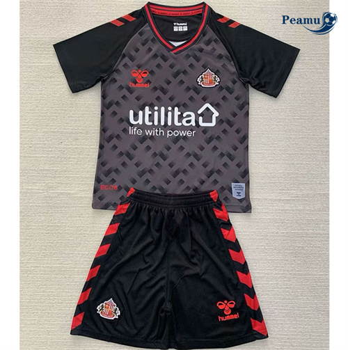 Camisola Futebol Sunderland Crianças Goleiro Equipamento Preto 2024-2025