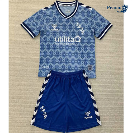 Camisola Futebol Derby County Crianças Equipamento Azul 2024-2025