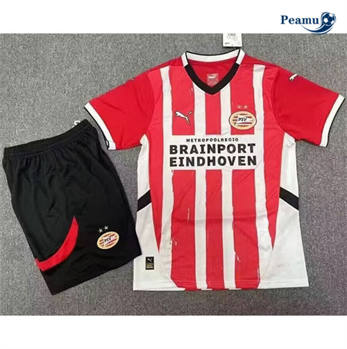 Camisola Futebol PSV Eindhoven Crianças Principal Equipamento 2024-2025