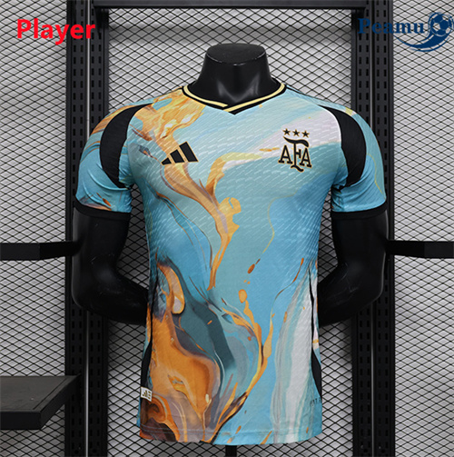 Camisola Futebol Argentina Player especial Equipamento Azul 2024-2025