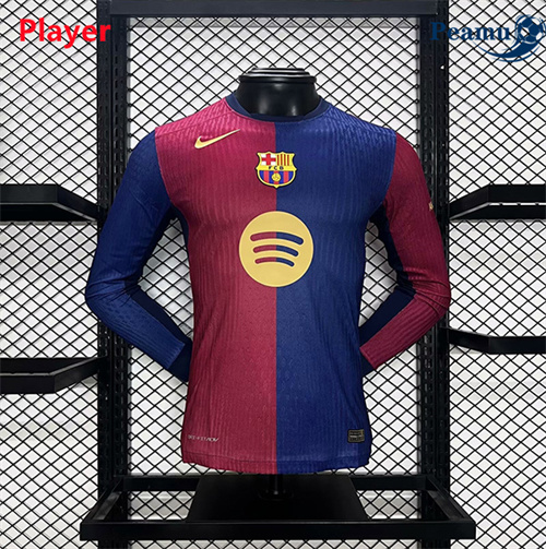 Camisola Futebol Barcelona Player Principal Equipamento Manga comprida 2024-2025