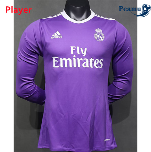 Camisola Futebol Real Madrid Player Manga comprida Roxo 2016-17