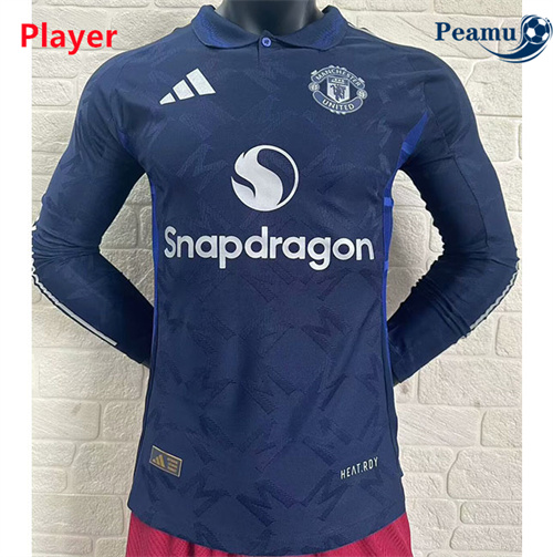 Camisola Futebol Manchester United Player Alternativa Equipamento Manga comprida 2024-2025