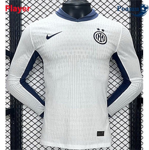 Camisola Futebol Inter Milan Player Alternativa Equipamento Manga comprida 2024-2025