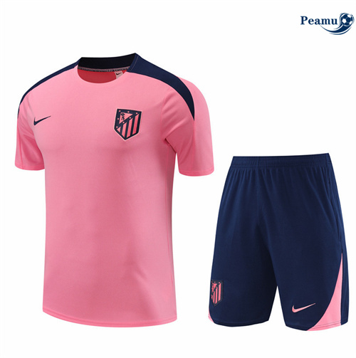 Loja Camisola Kit Equipamento Training Atletico Madrid Crianças + Calções rosa 2024-2025