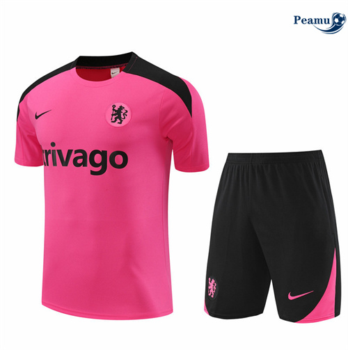 Loja Camisola Kit Equipamento Training Chelsea + Calções rosa 2024-2025