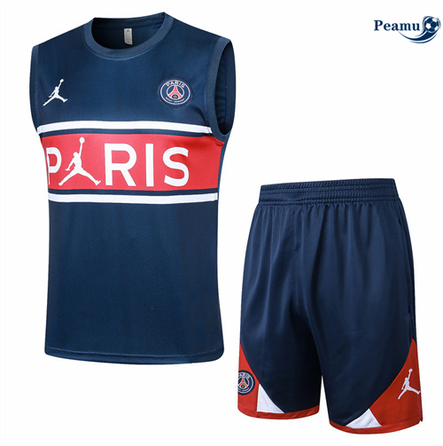 Criar Camisola Kit Equipamento Training Paris PSG Colete + Calções azul real 2024-2025