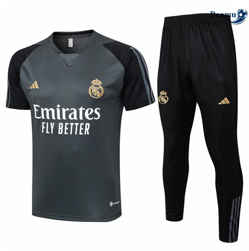 Comprar Camisola Kit Equipamento Training Real Madrid polo + Pantalon gris 2024-2025
