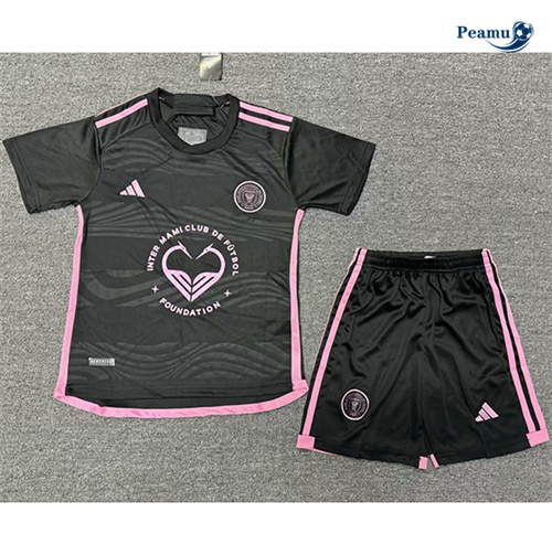 Comprar Camisola Futebol Inter Miami Crianças Equipamento heart-shaped Negro 2024-2025