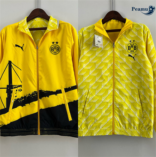 Criar Jaqueta Futebol Blusão reversível Borussia Dortmund amarillo 2024-2025