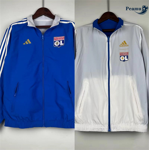 Oferta Jaqueta Futebol Blusão reversível Lyon azul 2024-2025