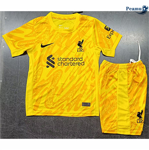 Oferta Camisola Futebol Liverpool Crianças Equipamento goleiro amarillo 2024-2025