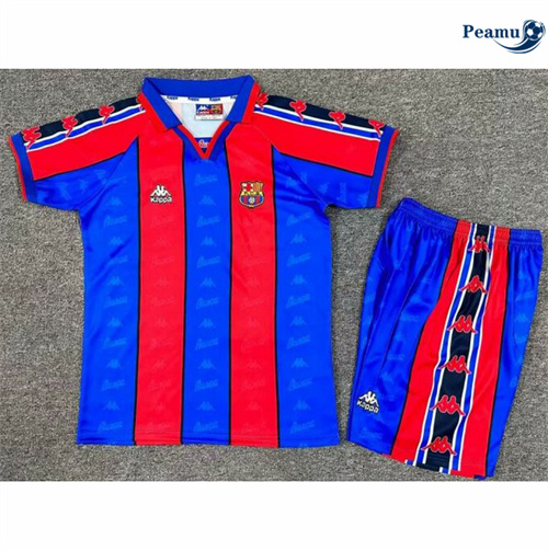 Novo Camisola Futebol Retrô Barcelona Crianças Principal Equipamento 1995-97
