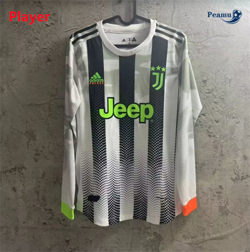 Novo Camisola Futebol Retrô Juventus Player Version Equipamento Manga Comprida joint 2019-20