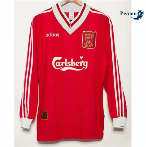 Loja Camisola Futebol Retrô Liverpool Principal Equipamento Manga Comprida 1995-96