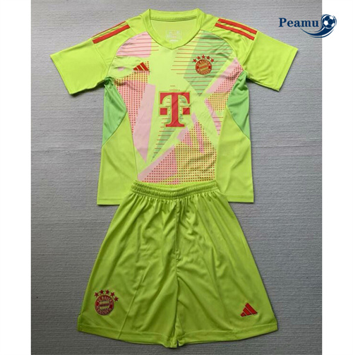 Camisola Futebol Bayern de Munique Crianças Equipamento Goleiro Verde 2024-2025