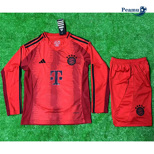 Camisola Futebol Bayern de Munique Crianças Principal Equipamento Manga comprida 2024-2025