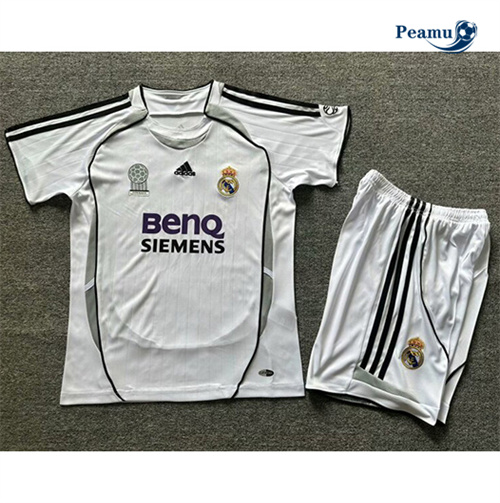 Camisola Futebol Retrô Real Madrid Crianças Principal Equipamento 2006-07