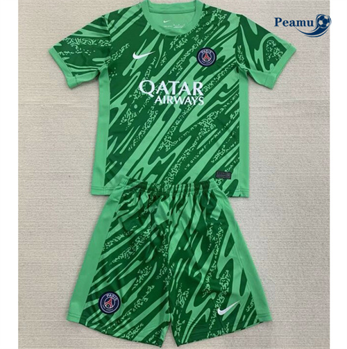 Camisola Futebol PSG Crianças Equipamento Goleiro Verde 2024-2025