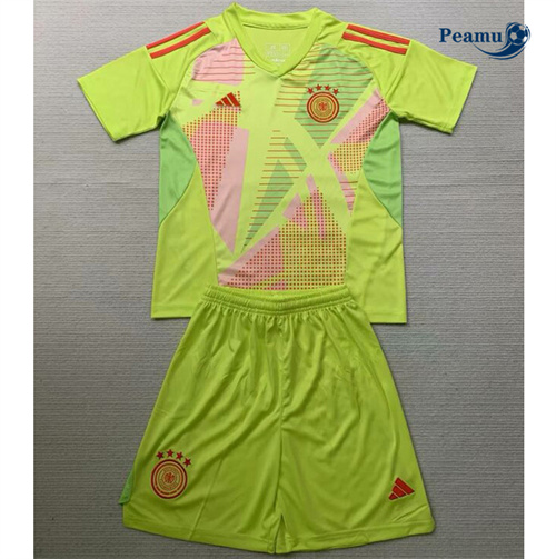 Camisola Futebol Alemanha Crianças Equipamento Goleiro Verde 2024-2025