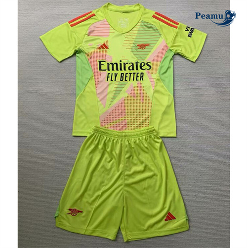 Camisola Futebol Arsenal Crianças Equipamento Goleiro Verde 2024-2025