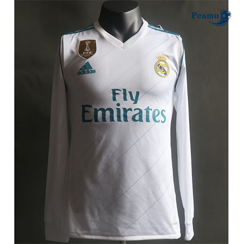 Camisola Futebol Retrô Real Madrid Player Principal Equipamento Manga comprida 2017-18