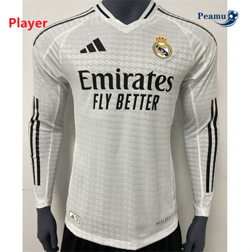 Camisola Futebol Real Madrid Player Principal Equipamento Manga comprida 2024-2025