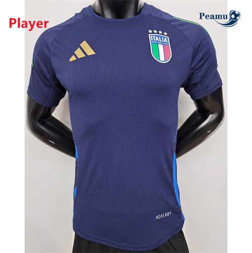 Camisola Futebol Italia Player Equipamento Azul 2024-2025