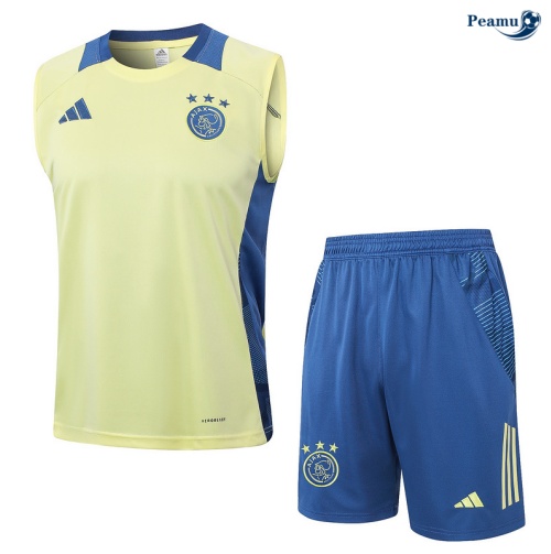 Novos Camisola Futebol Ajax Debardeur Training 2024-2025 amarelo claro