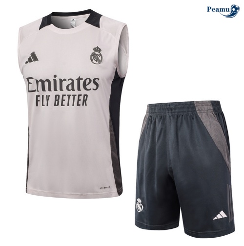 Novas Camisola Futebol Real Madrid Debardeur Training 2024-2025 Cinza