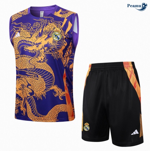 Novos Camisola Futebol Real Madrid Debardeur Training 2024-2025 Roxo