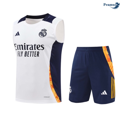 Loja Camisola Futebol Real Madrid Debardeur Training 2024-2025 Branco