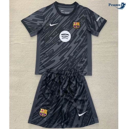 Venda Camisola Futebol Barcelona Crianças Equipamento goleiro preto 2024-2025