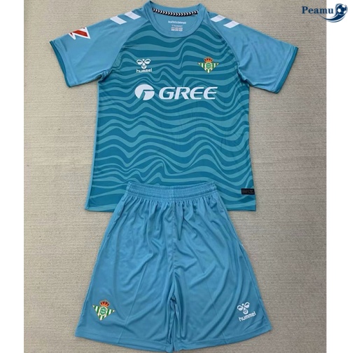 Criar Camisola Futebol Real Betis Crianças Equipamento goleiro Azul 2024-2025