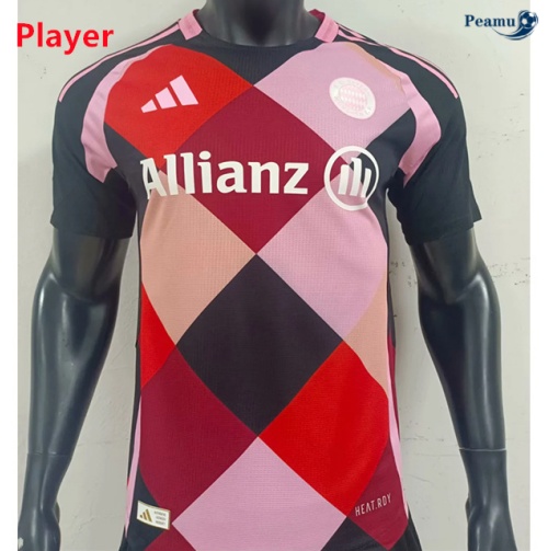 Novas Camisola Futebol Bayern de Munique Player Equipamento vermelho 2024-2025