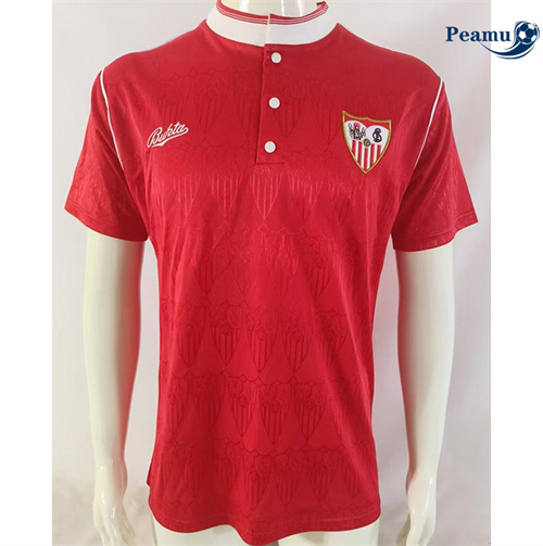 Criar Camisola Futebol Rétro Sevilla Alternativa Equipamento red 1991-92